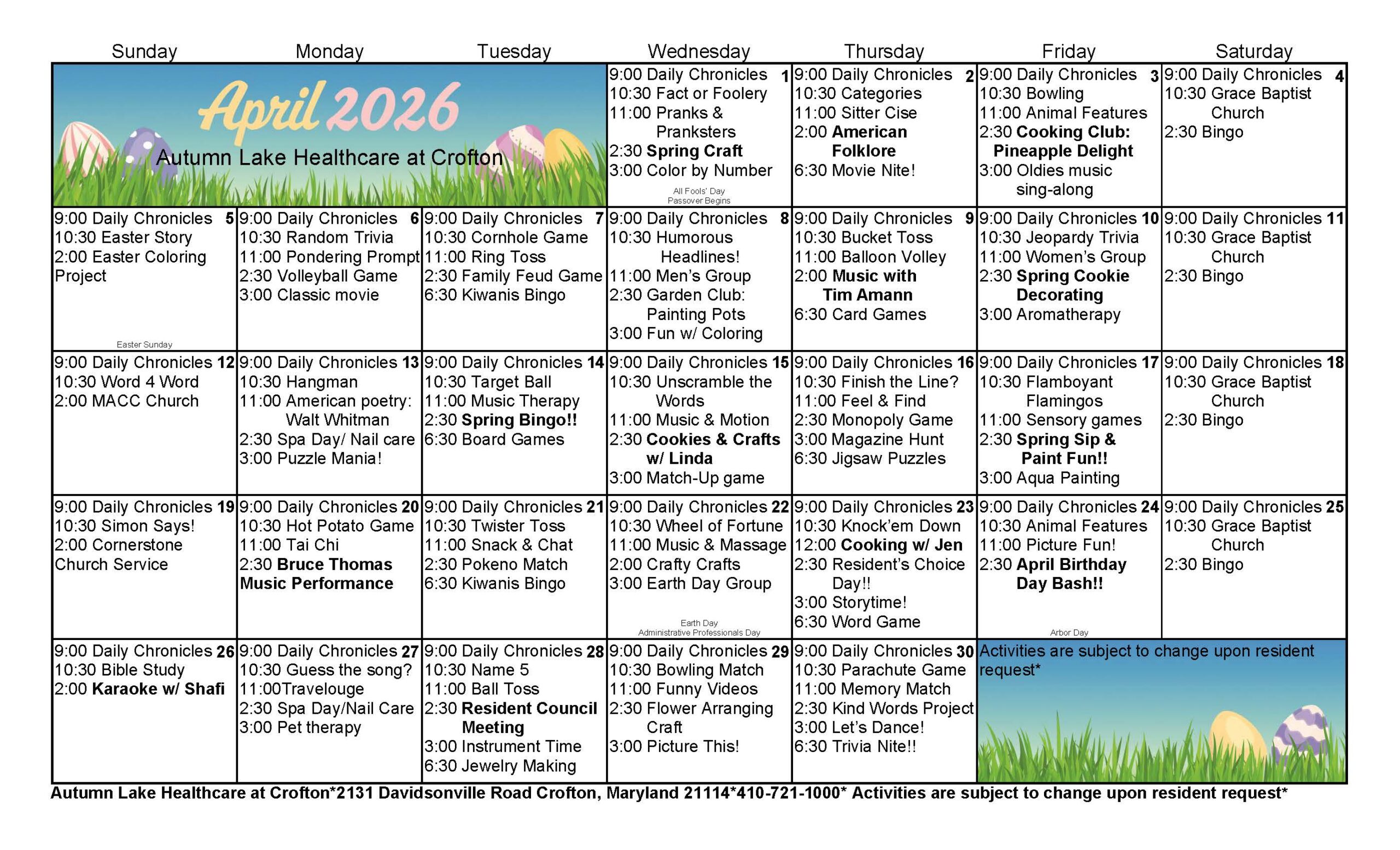 calendar